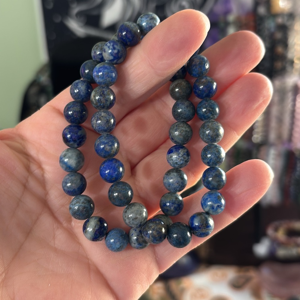 Natural Lapislázuli Stone Beaded Bracelet